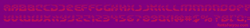 Starfighterboldgrad Font – Red Fonts on Purple Background