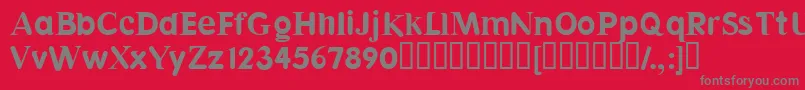 Halvar ffy Font – Gray Fonts on Red Background