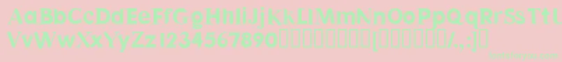 Halvar ffy Font – Green Fonts on Pink Background