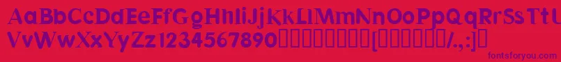 Halvar ffy Font – Purple Fonts on Red Background