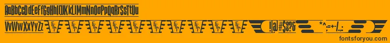 Шрифт TheJukeBoxFfp – чёрные шрифты на оранжевом фоне