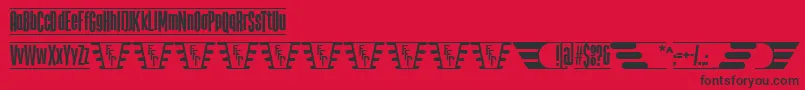 TheJukeBoxFfp Font – Black Fonts on Red Background