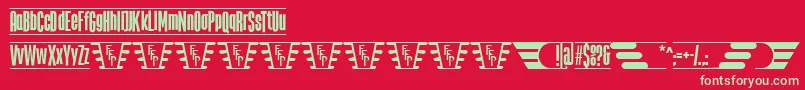 TheJukeBoxFfp-Schriftart – Grüne Schriften auf rotem Hintergrund