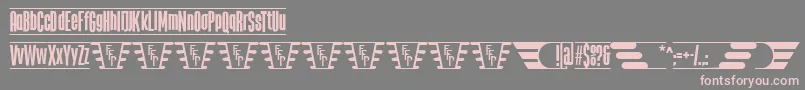 フォントTheJukeBoxFfp – 灰色の背景にピンクのフォント