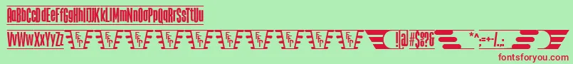 TheJukeBoxFfp Font – Red Fonts on Green Background