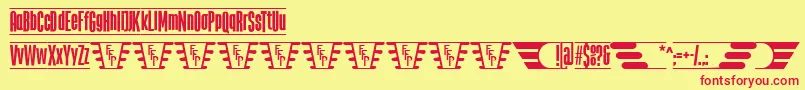 TheJukeBoxFfp Font – Red Fonts on Yellow Background