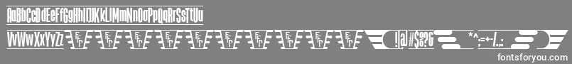 フォントTheJukeBoxFfp – 灰色の背景に白い文字
