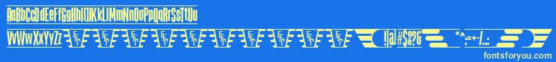 TheJukeBoxFfp Font – Yellow Fonts on Blue Background