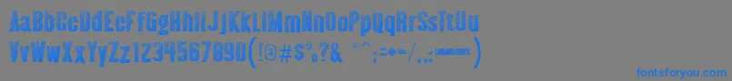 Almontewood-Schriftart – Blaue Schriften auf grauem Hintergrund