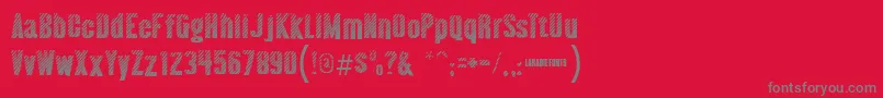 Almontewood Font – Gray Fonts on Red Background