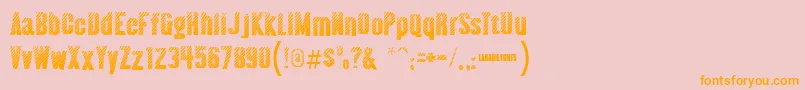 Almontewood Font – Orange Fonts on Pink Background