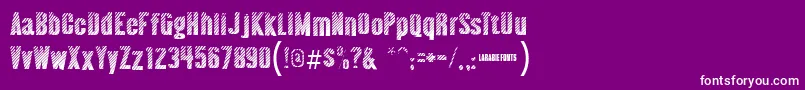 Almontewood Font – White Fonts on Purple Background