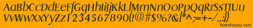 GriffonItalic Font – Black Fonts on Orange Background
