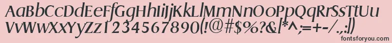 GriffonItalic Font – Black Fonts on Pink Background