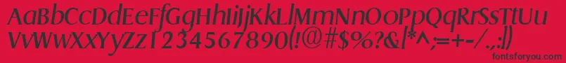 GriffonItalic Font – Black Fonts on Red Background