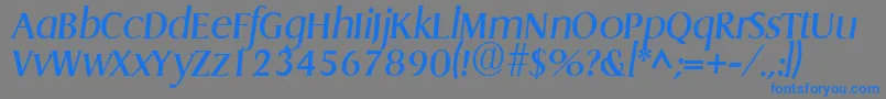 GriffonItalic Font – Blue Fonts on Gray Background