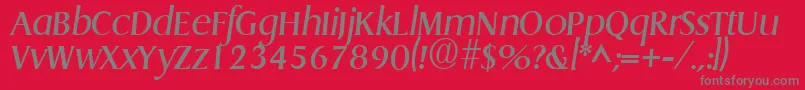 GriffonItalic-Schriftart – Graue Schriften auf rotem Hintergrund