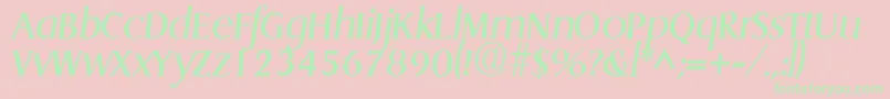 GriffonItalic Font – Green Fonts on Pink Background