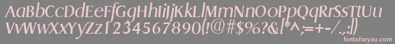 GriffonItalic Font – Pink Fonts on Gray Background