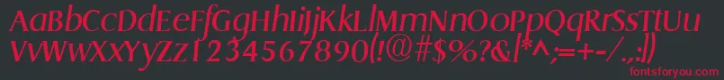Шрифт GriffonItalic – красные шрифты на чёрном фоне