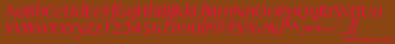 GriffonItalic Font – Red Fonts on Brown Background