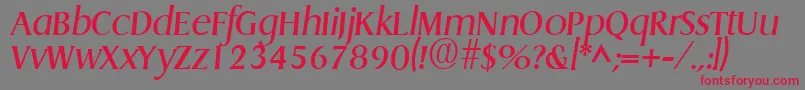 GriffonItalic Font – Red Fonts on Gray Background