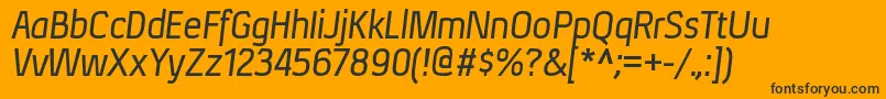 XenurgItalic Font – Black Fonts on Orange Background