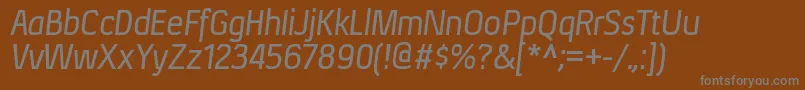 Шрифт XenurgItalic – серые шрифты на коричневом фоне