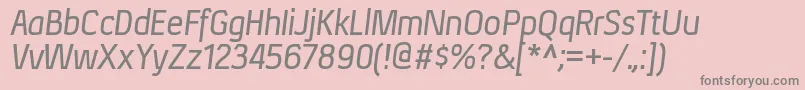 XenurgItalic Font – Gray Fonts on Pink Background