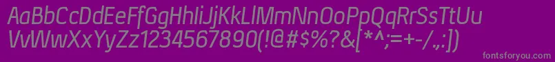 Шрифт XenurgItalic – серые шрифты на фиолетовом фоне