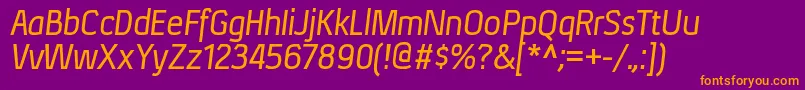 XenurgItalic Font – Orange Fonts on Purple Background