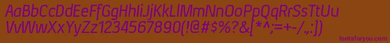Шрифт XenurgItalic – фиолетовые шрифты на коричневом фоне
