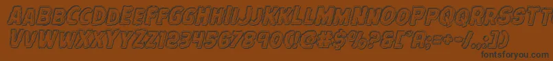 Terrorbabbleengraveital Font – Black Fonts on Brown Background