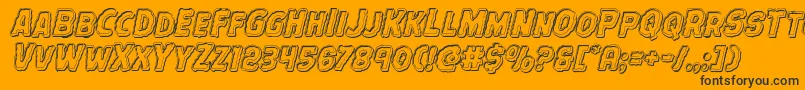 Terrorbabbleengraveital Font – Black Fonts on Orange Background