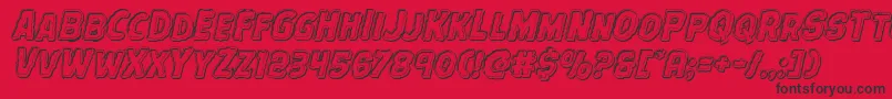 Terrorbabbleengraveital Font – Black Fonts on Red Background