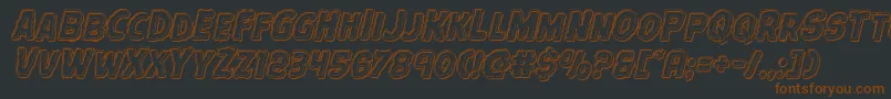 Terrorbabbleengraveital Font – Brown Fonts on Black Background