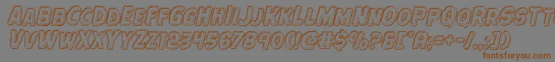 Terrorbabbleengraveital Font – Brown Fonts on Gray Background