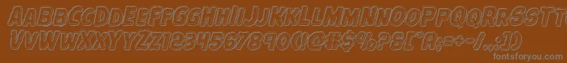 Terrorbabbleengraveital Font – Gray Fonts on Brown Background