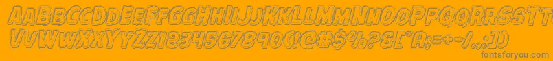 Terrorbabbleengraveital-Schriftart – Graue Schriften auf orangefarbenem Hintergrund