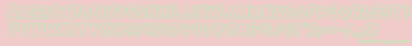 Terrorbabbleengraveital Font – Green Fonts on Pink Background