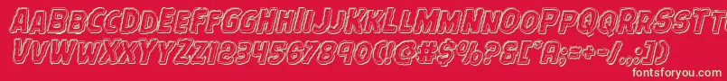 Terrorbabbleengraveital Font – Green Fonts on Red Background