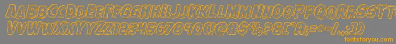 Terrorbabbleengraveital Font – Orange Fonts on Gray Background