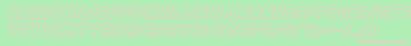 Terrorbabbleengraveital Font – Pink Fonts on Green Background