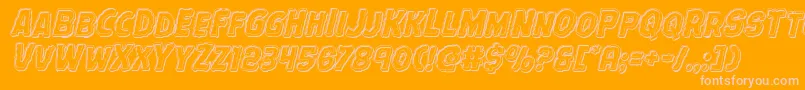 Terrorbabbleengraveital Font – Pink Fonts on Orange Background