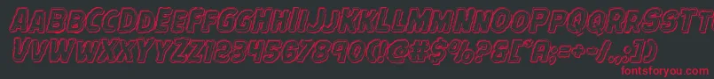 Terrorbabbleengraveital Font – Red Fonts on Black Background
