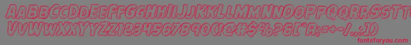 Terrorbabbleengraveital Font – Red Fonts on Gray Background