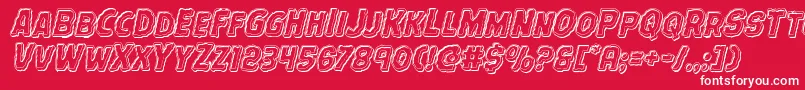 Terrorbabbleengraveital Font – White Fonts on Red Background