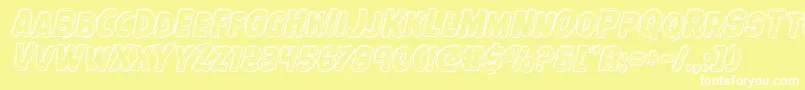 Terrorbabbleengraveital Font – White Fonts on Yellow Background