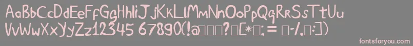 GoedemorgenLucAs Font – Pink Fonts on Gray Background