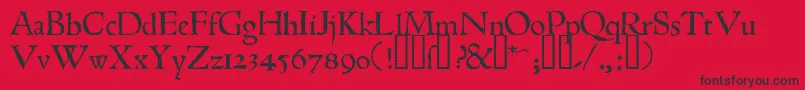 1543humaneJenson Font – Black Fonts on Red Background